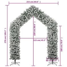 shumee karácsonyfaboltív pelyhes hóval 270 cm