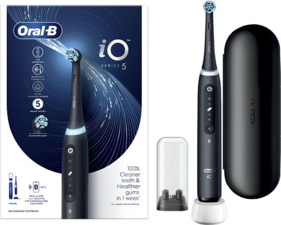 Oral-B iO Series 5 Black mágneses fogkefe