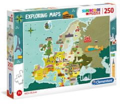 Clementoni Puzzle Fedezd fel a térképet: 250 európai ország