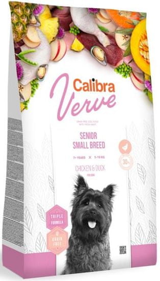 Calibra Dog Verve GF Senior Senior Small Csirke és kacsa 1,2 kg