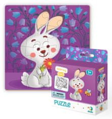 DoDo Dodó puzzle kifestővel - Nyuszi 16 darab