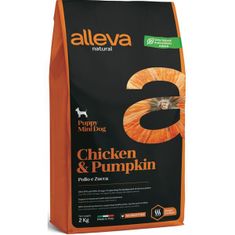 Alleva NATURAL Dog Dry Puppy csirke és sütőtök Mini 2kg