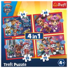 Trefl Puzzle Tlapková patrola a városban 4in1 (35,48,54,70 darab)