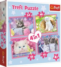 Trefl Puzzle Happy Cats 4in1 (35,48,54,70 darab)