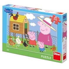 Dino Toys Peppa Malac - csirkék: puzzle 24 db