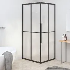 Greatstore fekete ESG tejüveg zuhanykabin 80 x 70 x 180 cm