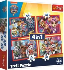 Trefl Puzzle Tlapková patrola a városban 4in1 (35,48,54,70 darab)
