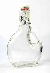 Palack üveg 200ml Bocksbeutel átlátszó fogantyú, patent kupakkal