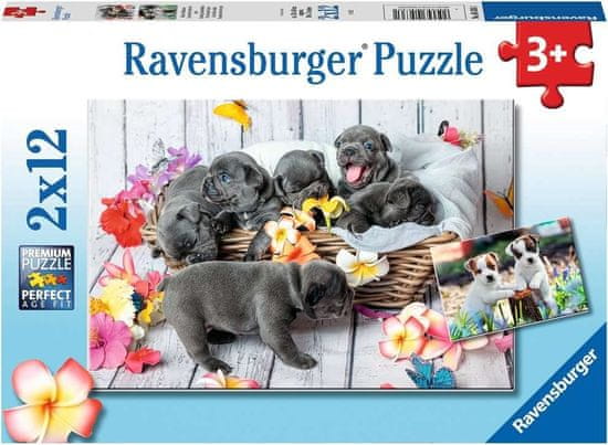 Ravensburger Puzzle Aranyos kiskutyák 2x12 darab