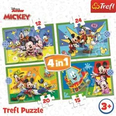 Trefl Mickey's club puzzle: Barátokkal 4 az 1-ben (35,48,54,70 darab)