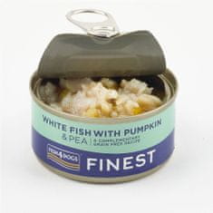 Fish4Dogs kutyakonzerv Finest fehér hal tökkel és borsóval 85 g
