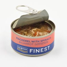 Fish4Dogs kutyakonzerv Finest makrélával, sárgarépával és spenóttal 85 g