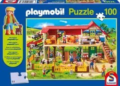 Schmidt Puzzle Playmobil Farm 100 darab + Playmobil figura