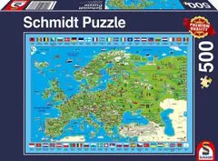 Schmidt Puzzle Európa illusztrált térképe 500 db