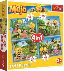 Trefl Puzzle Maya a méh - Kaland 4in1 (12,15,20,24 darab)