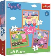Trefl Puzzle Peppa Malac - Csodálatos ötletek 3in1