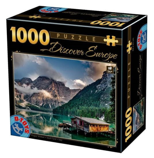 D-Toys Puzzle Braies-tó, Dél-Tirol 1000 darab