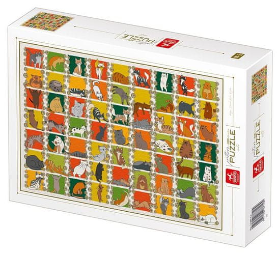 D-Toys DEICO puzzle minta: macskák 1000 darab