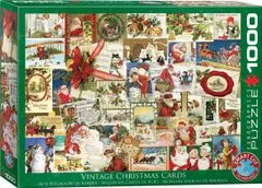 EuroGraphics Vintage karácsonyi kártya puzzle 1000 darab