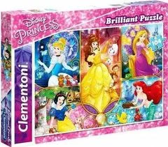 Clementoni Puzzle Brilliant - Hercegnők 104 darab