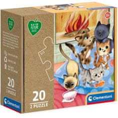 Clementoni Play For Future Puzzle Cicák 2x20 darabos puzzle