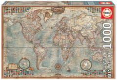 EDUCA Miniatűr puzzle Politikai világtérkép 1000 darab