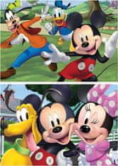 EDUCA Fa puzzle Mickey és barátai 2x50 darab