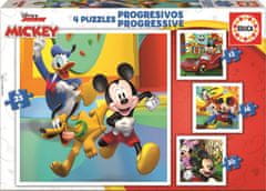 EDUCA Puzzle Mickey és barátai 4in1 (12,16,20,25 darab)