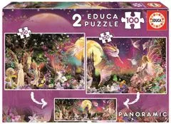 EDUCA Panoráma Tündér puzzle 2x100 db
