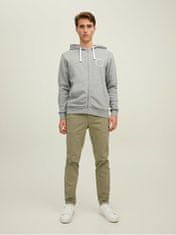 Jack&Jones Férfi melegítőfelső JSTAMP Regular Fit 12211515 Light Grey Melange (Méret XL)