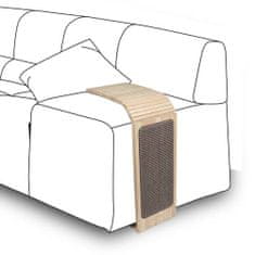 EBI D&D luxus kanapévédő macskakaparó tálcával 25x10x55cm