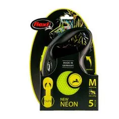 Flexi New Neon szalag M 5m sárga 25kg-ig