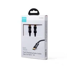 Joyroom Fast Charging kábel USB-C / USB-C 100W 2m, fekete