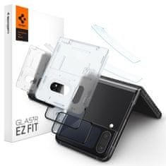 Spigen EDZETT ÜVEG SPIGEN GLASS FC "EZ FIT" + PÁNTOS FÓLIA 2 CSOMAGOS GALAXY FLIP 4 FEKETE