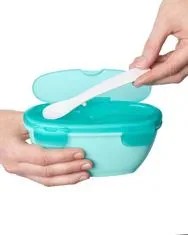 Skip hop tál kanállal, Easy Serve Teal 240 ml, 3m+, 3m+