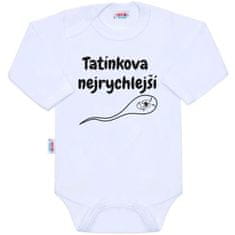 NEW BABY Új baba nyomtatott bodysuit Apuci leggyorsabbja - ajándékcsomag - 62 (3-6m)