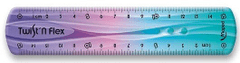 vonalzó Twist'n Flex szivárvány 15 cm - különböző változatok vagy színek keveréke