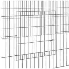 shumee 4 paneles horganyzott vas nyúlketrec 433x109x54 cm