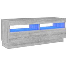 shumee szürke sonoma TV-szekrény LED-lámpákkal 100 x 35 x 40 cm