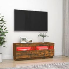 shumee füstös tölgyszínű TV-szekrény LED-világítással 100 x 35 x 40 cm