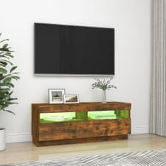 shumee füstös tölgyszínű TV-szekrény LED-világítással 100 x 35 x 40 cm