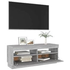 shumee szürke sonoma TV-szekrény LED-lámpákkal 100 x 35 x 40 cm