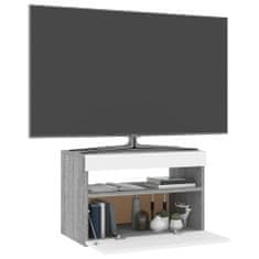 shumee szürke sonoma TV-szekrény LED-lámpákkal 60 x 35 x 40 cm