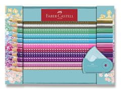 Faber-Castell Faber - Castell zsírkréták SPARKLE 20 db + ceruzahegyező