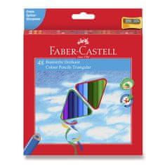 Faber-Castell háromszög alakú zsírkréták 48 szín + ceruzahegyező