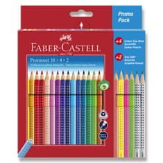 Faber-Castell Grip 2001 zsírkréták 18 szín + 4 szín + 2 grafitceruza