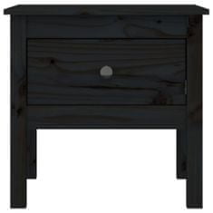 shumee 2 db fekete tömör fenyőfa kisasztal 50 x 50 x 49 cm