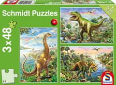 Schmidt Puzzle Dinoszaurusz kaland 3x48 darab