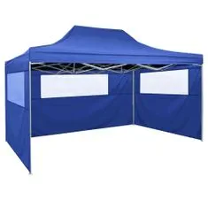 shumee kék összecsukható sátor 3 fallal, 3 x 4,5 méter
