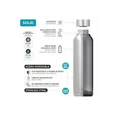 QUOKKA Solid, Rozsdamentes acél palack / termosz Pink Vibe, 630ml, 11805